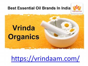 Essential Oils In India