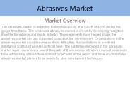 Abrasives Market Report