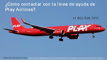 Número de contacto de Play Airlines