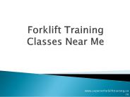 Forklift Training Classes Near Me