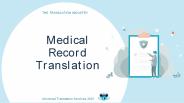 Medical Record Translation