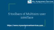 5 toolbars of Multisim user interface
