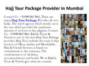 Hajj Tour Package Provider in Mumbai
