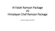 Al Fatah Ramzan Package VS Himalayan Chef Ramzan Package