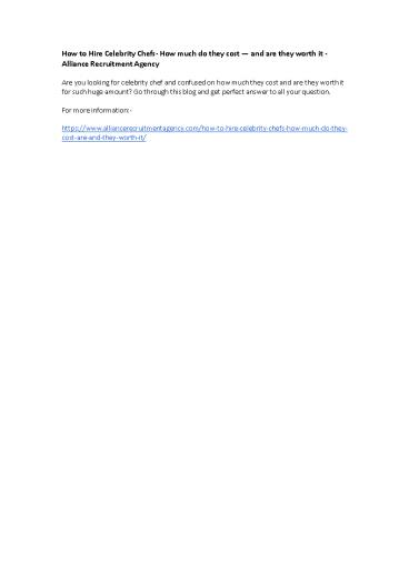 celebrity personal chef
