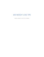 100 WEIGHTLOSS TIPS