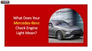 What Does Your Mercedes-Benz Check Engine Light Mean