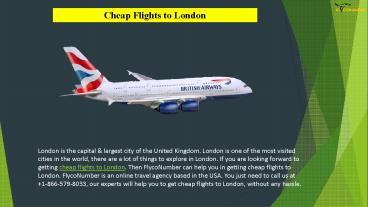 Book Cheap Flights to London