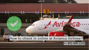 Avianca Airlines Online Check In procedure