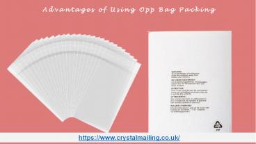 Benefits of Clear Opp Bags – Packing Material Supplies in UK