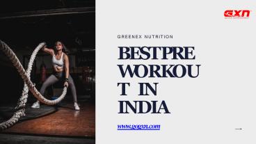 Best Pre Workout Supplement in India at Affordable Prices