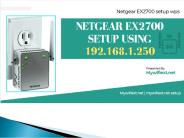 Netgear EX2700 setup using 192.168.1.250
