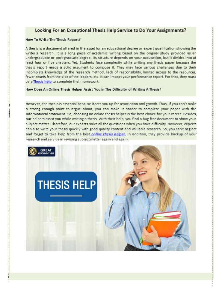 Looking For an Exceptional Thesis Help Service to Do Your Assignments?