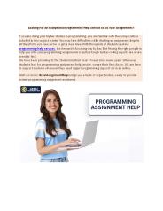 Looking For An Exceptional Programming Help Service To Do Your Assignments?