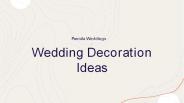 Wedding decorations idea