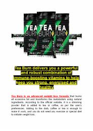 Tea Burn - Dietary Supplement