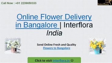 Online Flower delivery in Bangalore, Send Flowers to Bangalore - Interflora India