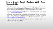 Backup Apple Emails