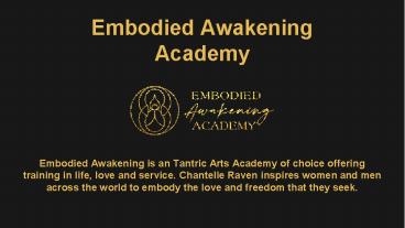 Online Tantra School - Embodied Awakening