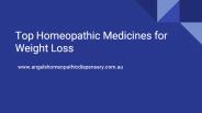 Homeopathic Remedies for Weight Loss