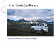 Car Rental Software