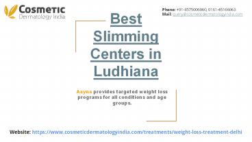Best Slimming Centers in Ludhiana