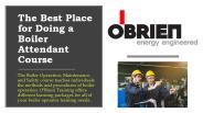The Best Place for Doing a Boiler Attendant Course