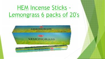 HEM Incense Sticks - Lemongrass