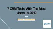 7 CRM Tools With The Most Users In 2019