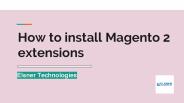 How to install Magento 2 extensions