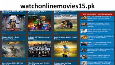 WatchOnlineMovies | How To Watch Movies Online at any Device