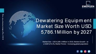 Dewatering Equipment Market