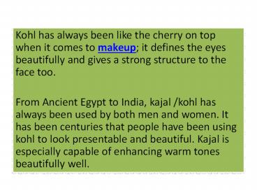 VLCC institute KOHL IT UP!