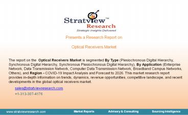 Optical Receivers Market Trends, Dynamics & Market Insights