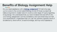 Benefits of Biology Assignment Help