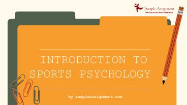 Introduction to Sports psychology by experts