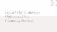 Learn Why Businesses Outsource Data Cleansing Services