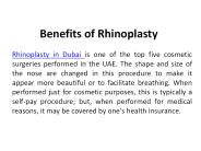 Benefits of Rhinoplasty