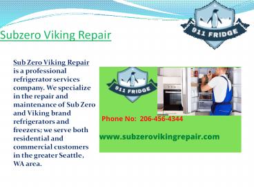 Commercial Wolf Appliance Repair Service - WA