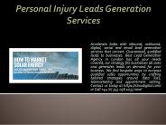 Personal Injury Leads Generation Services