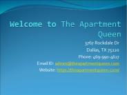 The Apartment Queen - Apartment spreadsheet