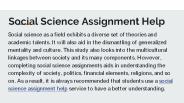 Social Science Assignment Help
