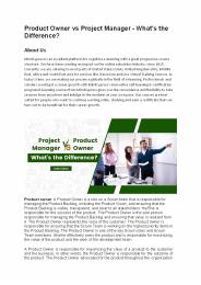 Product Owner vs Project Manager - What's the Difference?