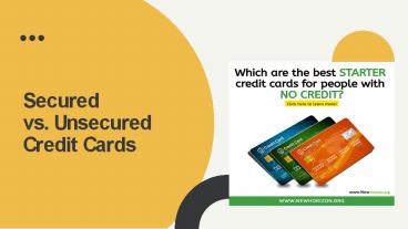 unsecured credit cards for bad credit