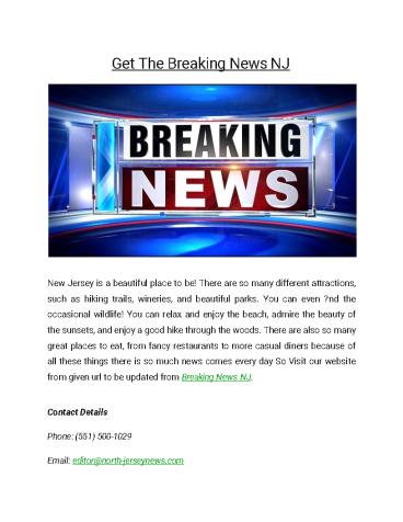 Get The Breaking News NJ