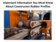 General Applications of Rubber Co-Extrusion