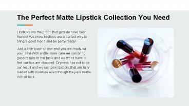 The Perfect Matte Lipstick Collection You Need