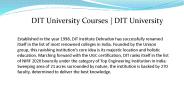 DIT University Courses | DIT University