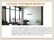 Luxury Interior Designs Bangalore