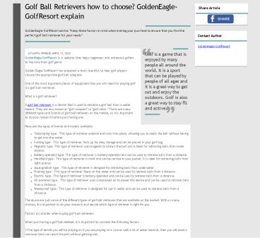 Golf Ball Retrievers how to choose? G